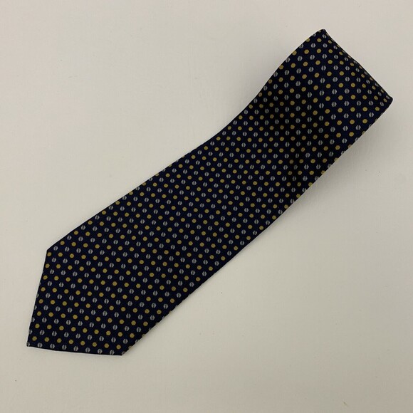 Ralph Lauren Men’s Tie Necktie Blue Multi-color Polka Dots 100% Silk - Picture 1 of 5